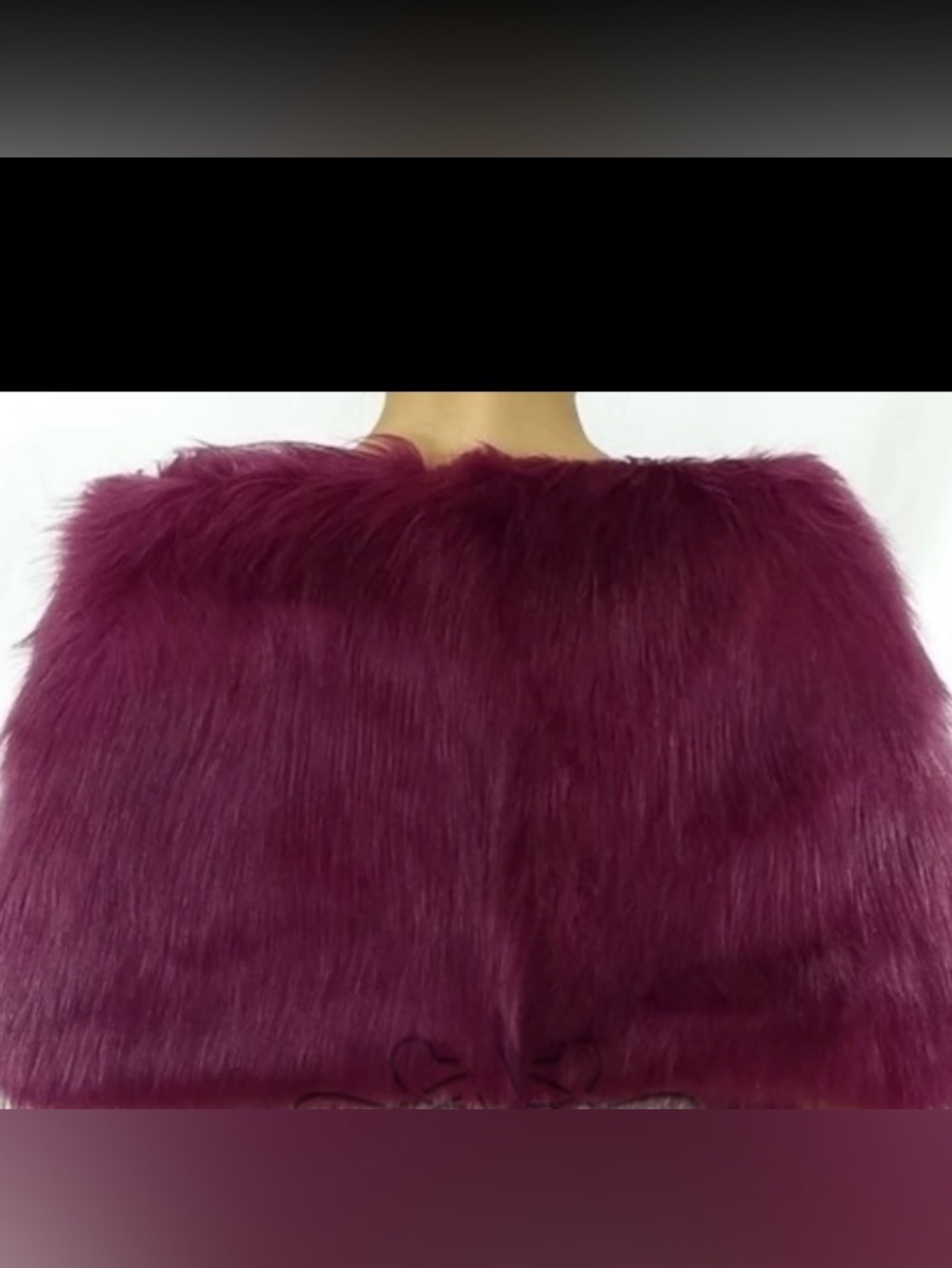 Laundry by Design Faux Fur Shoulder Capelet in Burgundy